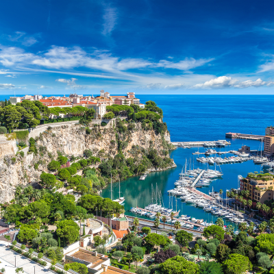 Panoramic drive through Monaco